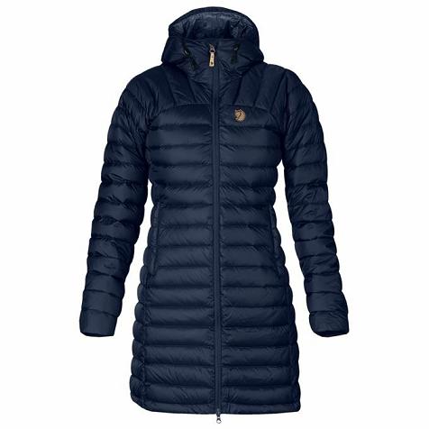 Fjallraven Snow Flake Parka Budapest - Sötétkék Kabát Sötétkék ZES687315